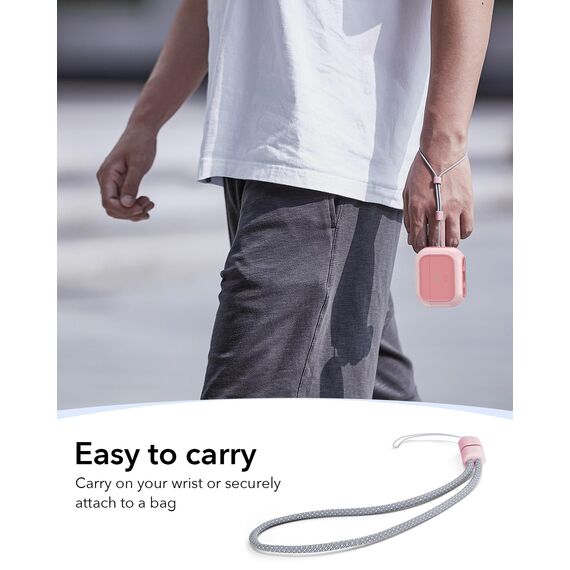 ESR für Airpods Pro 2 Hülle (2023/2022/2019), kompatibel mit AirPods Pro 2./1. Generation, MagSafe Ready, Magnetischer Deckel, USB-C/Lightning Kabel, Hybrid Sturzschutz, Rosa