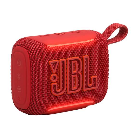 JBL GO 5 Ultra‑tragbarer Bluetooth‑Lautsprecher mit großem JBL Pro Sound und kräftigem Bass, AirTouch‑Pairing, wasserdichtes Design, 10 Stunden Wiedergabezeit, Rot