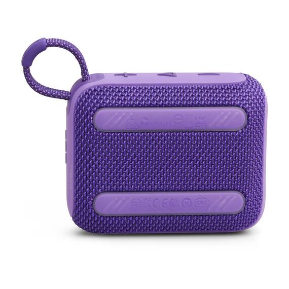 JBL Go 4 - Lila – Tragbare Bluetooth-Lautsprecher-Box mit JBL Pro Sound, tiefem Bass und Playtime-Boost-Funktion – Wasserfest und staubfest – 7 h Laufzeit