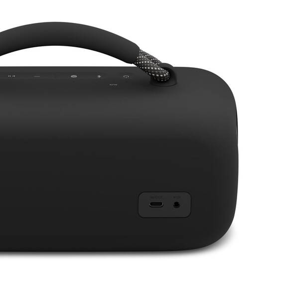 Bose Tragbarer SoundLink Max Lautsprecher, große tragbare Bluetooth Boombox mit Akku, wasserdichte Lautsprecher Boxen, bis zu 20h Akkulaufzeit, USB-C, integrierter 3,5 mm AUX-Eingang, Schwarz