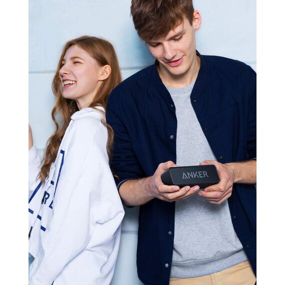 Anker Upgrade, soundcore Bluetooth Lautsprecher, IPX5 Wasserschutz, Stereo Sound, 24h Akkuleistung, kompakter kabelloser Lautsprecher für iPhone, Samsung und mehr