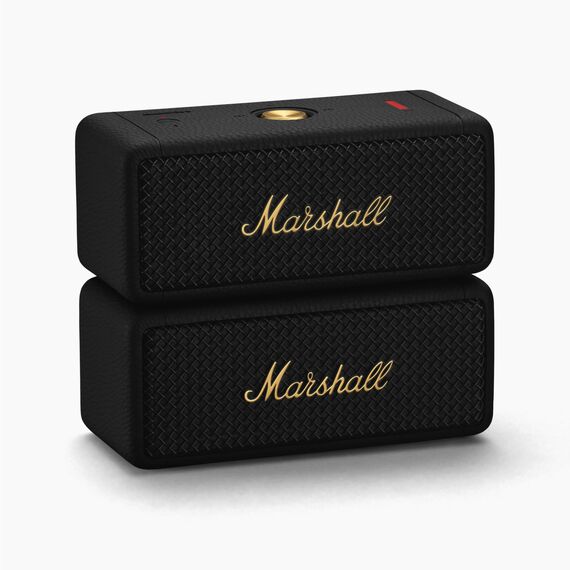 Marshall Emberton II Bluetooth Tragbarer Lautsprecher, Kabelloser, Wasserabweisend - Schwarz und Messing