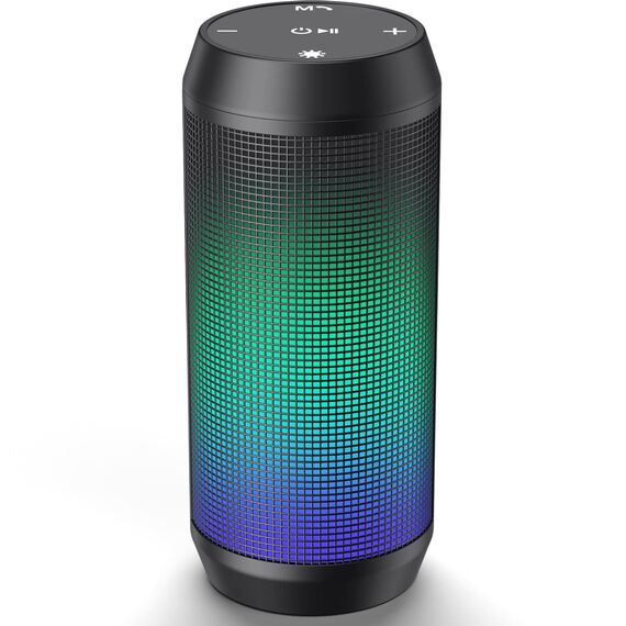ELEHOT-Store Bluetooth Lautsprecher mit Licht Tragbarer Bluetooth Box Wasserdicht Kabellose Musikbox Stereo Pairing Freisprech für Outdoor Camping Garten Party