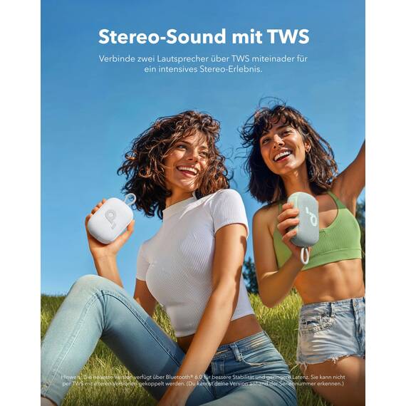 soundcore Anker Select 4 Go Bluetooth Lautsprecher, portabler Mini-Lautsprecher Dusche, 20h Spielzeit, IP69 Wasser- und staubfest, schwimmfähig, kraftvoller Sound, für drinnen, draußen & Wandern