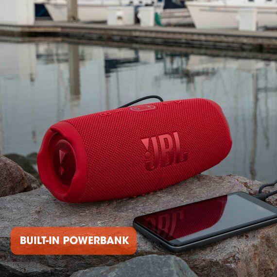 JBL CHARGE 5 - Tragbarer Bluetooth-Lautsprecher mit IP67-Wasserschutz und USB-Ladeanschluss - Schwarz
