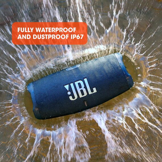 JBL CHARGE 5 - Tragbarer Bluetooth-Lautsprecher mit IP67-Wasserschutz und USB-Ladeanschluss - Schwarz
