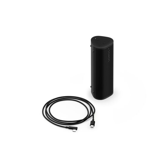 Sonos Roam 2 Extrem kompakter, mobiler WLAN Speaker - Wasserdicht - 10 Stunden Akkulaufzeit - Schwarz