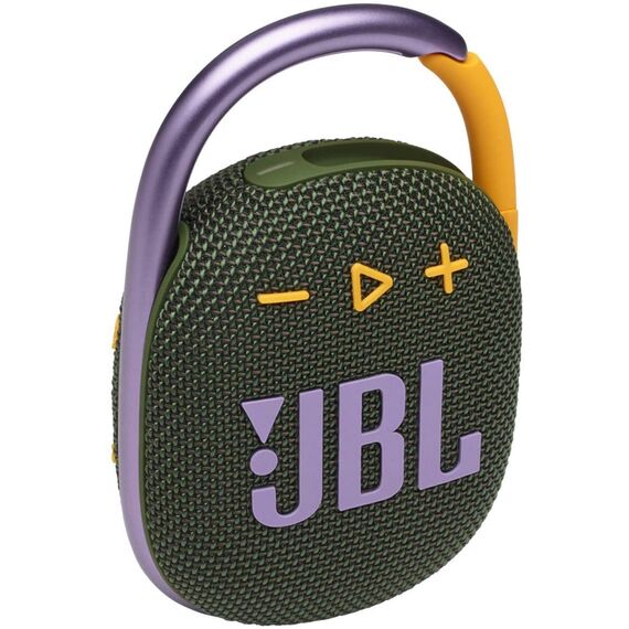 JBL CLIP 4 Bluetooth Lautsprecher - Grün – Wasserdichte, tragbare Musikbox mit praktischem Karabiner – Bis zu 10 Stunden kabelloses Musik Streaming