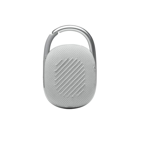 JBL CLIP 4 Bluetooth Lautsprecher - Weiß – Wasserdichte, tragbare Musikbox mit praktischem Karabiner – Bis zu 10 Stunden kabelloses Musik Streaming