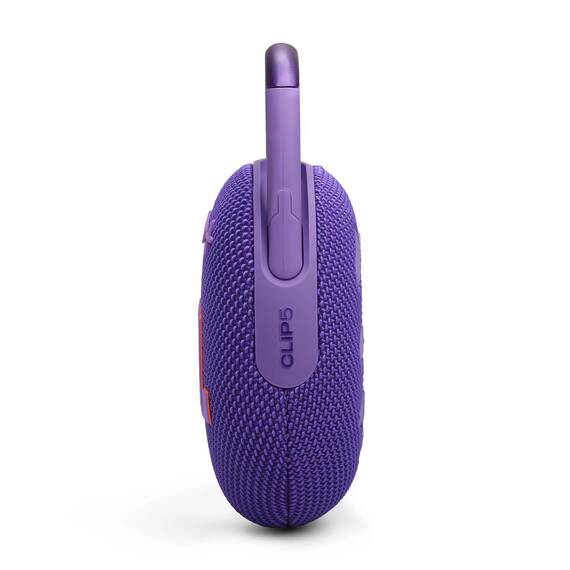JBL Clip 5 - Lila – Tragbare Bluetooth-Lautsprecher-Box mit JBL Pro Sound, tiefem Bass und Playtime-Boost-Funktion – Wasserfest und staubfest – 12 h Laufzeit