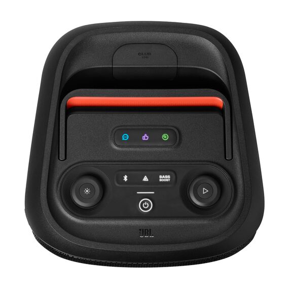 JBL PartyBox Stage 120 in Schwarz – Tragbare Bluetooth-Lautsprecher-Box mit JBL Pro Sound, Lichtshow, KI-Sound-Boost und Teleskopgriff – 12 h Laufzeit, UK Stecker (Typ G)