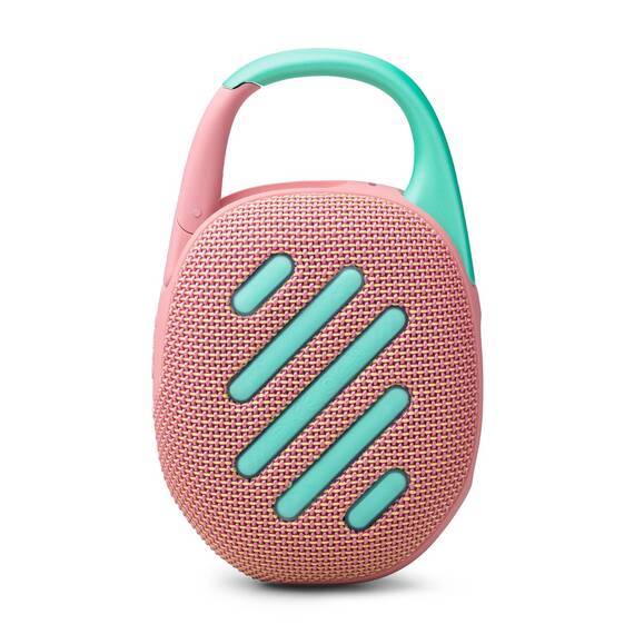 JBL Clip 5 - Pink– Tragbare Bluetooth-Lautsprecher-Box mit JBL Pro Sound, tiefem Bass und Playtime-Boost-Funktion – Wasserfest und staubfest – 12 h Laufzeit