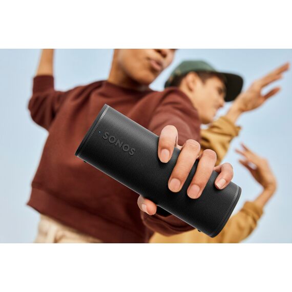 Sonos Roam 2 Extrem kompakter, mobiler WLAN Speaker - Wasserdicht - 10 Stunden Akkulaufzeit - Schwarz