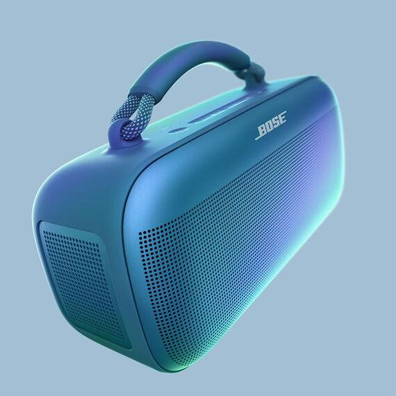 Bose Tragbarer SoundLink Max Lautsprecher, große tragbare Bluetooth Boombox mit Akku, wasserdichte Lautsprecher Boxen, bis zu 20h Akkulaufzeit, USB-C, integrierter 3,5 mm AUX-Eingang, Dämmerungsblau