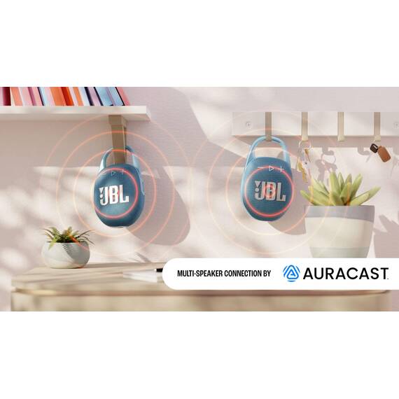 JBL Clip 5 - Pink– Tragbare Bluetooth-Lautsprecher-Box mit JBL Pro Sound, tiefem Bass und Playtime-Boost-Funktion – Wasserfest und staubfest – 12 h Laufzeit