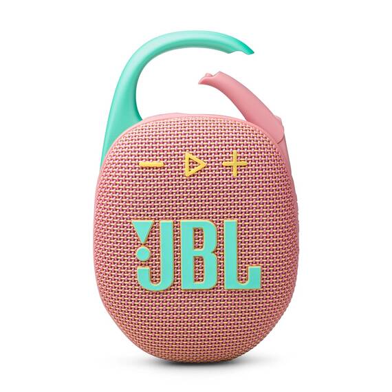 JBL Clip 5 - Pink– Tragbare Bluetooth-Lautsprecher-Box mit JBL Pro Sound, tiefem Bass und Playtime-Boost-Funktion – Wasserfest und staubfest – 12 h Laufzeit
