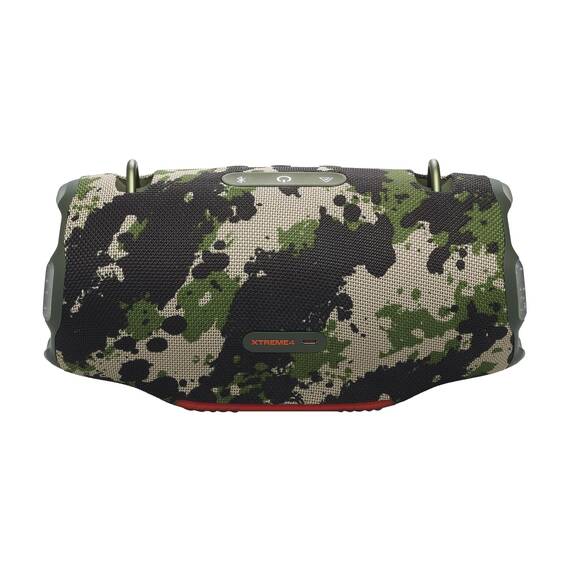 JBL Xtreme 4 Musikbox in Camouflage – Tragbare Bluetooth-Lautsprecher-Box mit tiefem Bass, KI-Sound-Boost und integrierter Powerbank – Wasserfest und staubfest – 24 Laufzeit