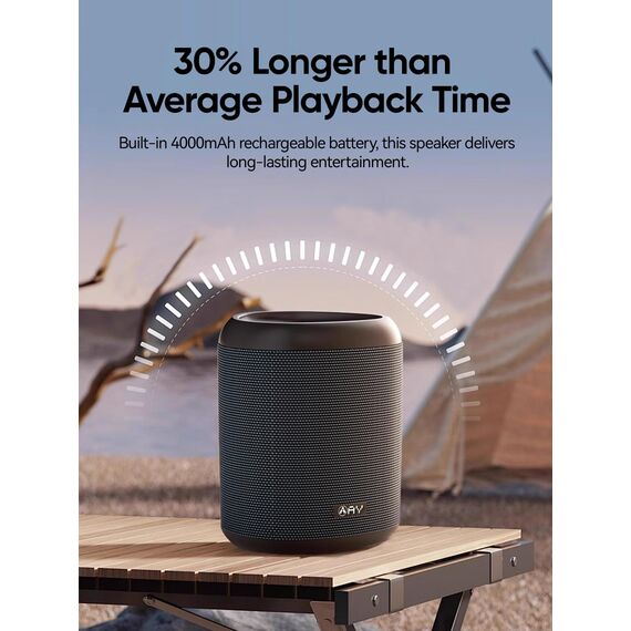 AY Tragbarer Bluetooth Lautsprecher 30W mit Licht, Musikbox Bluetooth mit Leistungsstarker Kristallklarer Klang, IPX7 Wasserdicht,AUX&TF-Karteneingang, Stereo-Paarung, 24h Akku Perfekt für Zuhause