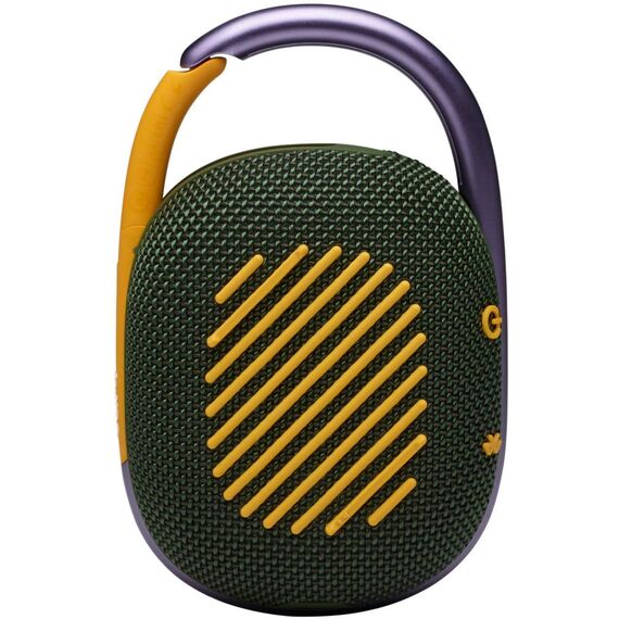 JBL CLIP 4 Bluetooth Lautsprecher - Grün – Wasserdichte, tragbare Musikbox mit praktischem Karabiner – Bis zu 10 Stunden kabelloses Musik Streaming