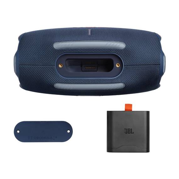 JBL Xtreme 4 Musikbox in Blau – Tragbare Bluetooth-Lautsprecher-Box mit tiefem Bass, KI-Sound-Boost und integrierter Powerbank – Wasserfest und staubfest – 24 Laufzeit