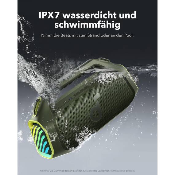 soundcore Boom 2 Plus Outdoor Lautsprecher, 140W, 2+2 Channel, BassUp 2.0, 20h, Schnellladung, IPX7 wasserdicht, RGB Lichter, USB-C, Power Bank, BT 5.3, tragbarer Bluetooth Lautsprecher, Camping