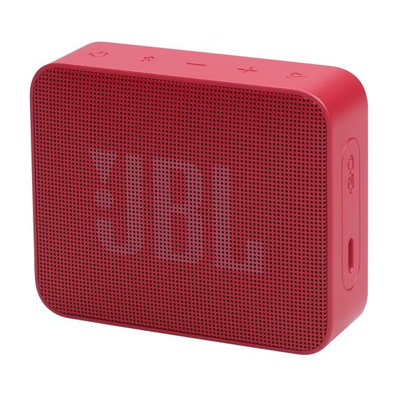 JBL GO Essential 2, tragbarer Bluetooth-Lautsprecher mit Original JBL Pro Sound, bis zu 5 Stunden Akkulaufzeit, mit IP67 wasserdichtem Design, Rot