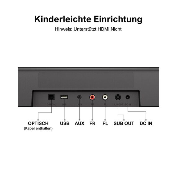 ULTIMEA 7.1ch Soundbar für TV Geräte, Heimkino Surround Sound System, 4 Surround Lautsprechern, 4" Subwoofer, App Steuerung, einstellbarem EQ, Bluetooth® 5.3, Aura A40