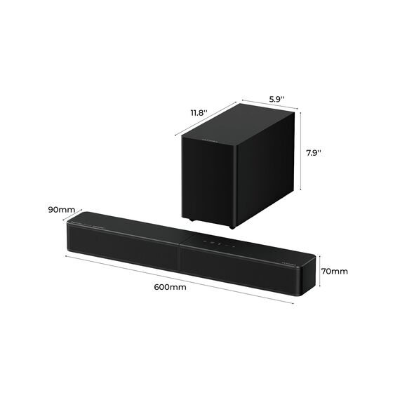 ULTIMEA 2.1 Soundbar mit kabellosem Subwoofer, Dolby Atmos, VoiceMX, BassMX, Soundbar für TV Geräte, 240W Spitzenleistung, App-Steuerung, HDMI eARC, Optisch, Bluetooth® 6.0, Poseidon M40, Modell 2026