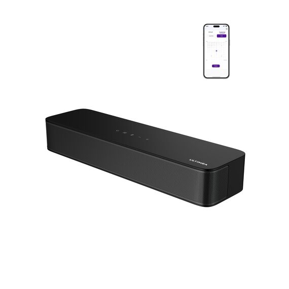 ULTIMEA 2.1 Soundbar für TV Geräte mit integriertem Subwoofer, APP-Steuerung, 132W All-in-One PC Soundbar für Gaming, TV Lautsprecher mit Verstellbarem Bass, Bluetooth® 5.4, Opt/AUX, Poseidon M20 Pro