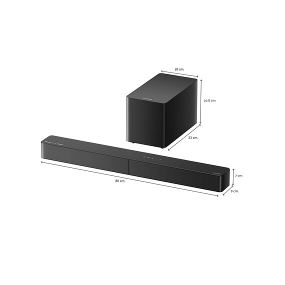 ULTIMEA 5.1ch Soundbar mit Dolby Atmos, VoiceMX, BassMX, APP, Heimkino 4D Surround Sound System, 340W Soundbar für TV Geräte mit Subwoofer, Bluetooth® 5.4, Poseidon M60 Boom