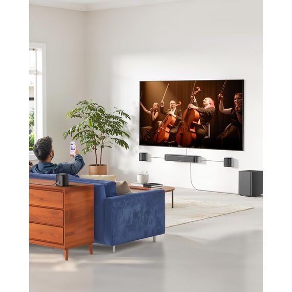 ULTIMEA 7.1-Kanal Surround Sound System mit Subwoofer, 4 Surround-Lautsprechern, mit Dolby Atmos, VoiceMX, BassMX, 420 W, Soundbar für TV-Geräte, HDMI eARC, App-Steuerung, Aura A60 Pro, Modell 2026