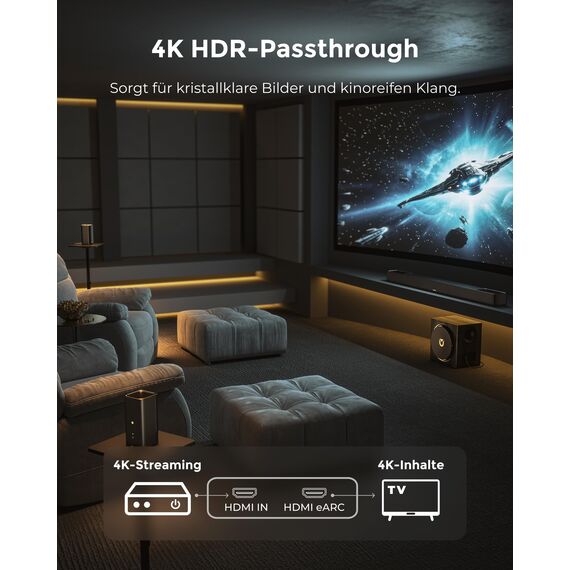 ULTIMEA Skywave X70 7.1.4ch Professionelles Kabelloses Surround Sound System für TV mit Dolby Atmos, 980W Soundbar mit 10" Kabellosem Subwoofer, 20Hz Tiefer Bass, GaN Verstärker, 4K HDR Pass-Through