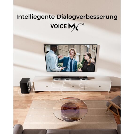 ULTIMEA Soundbar 3.1.2-Kanal-Surround-Sound-System für Fernseher mit 6,5-Zoll-Subwoofer, Soundbar für TV-Geräte mit Subwoofer für Heimkino, BT 5.4, HDMI eARC, Skywave F30 Boom