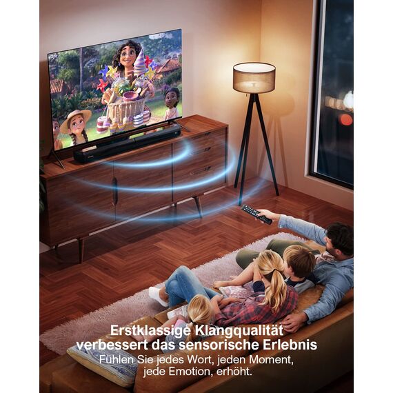 ULTIMEA 2.2 Soundbar für TV Geräte, VoiceMX, App-gesteuerten, 100W Teilbare 2-in-1 TV Soundbar, TV Lautsprecher mit 3 EQ-Modi, Bass Einstellbare, Bluetooth® 5.3, ARC/Opt/Aux, Apollo S40 Pro, 2025