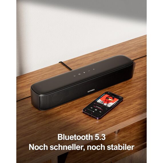 ULTIMEA 7.1ch Soundbar für TV Geräte, Heimkino Surround Sound System, 4 Surround Lautsprechern, 4" Subwoofer, App Steuerung, einstellbarem EQ, Bluetooth® 5.3, Aura A40
