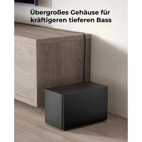 ULTIMEA 5.1ch Soundbar mit Dolby Atmos, VoiceMX, BassMX, APP, Heimkino 4D Surround Sound System, 340W Soundbar für TV Geräte mit Subwoofer, Bluetooth® 5.4, Poseidon M60 Boom