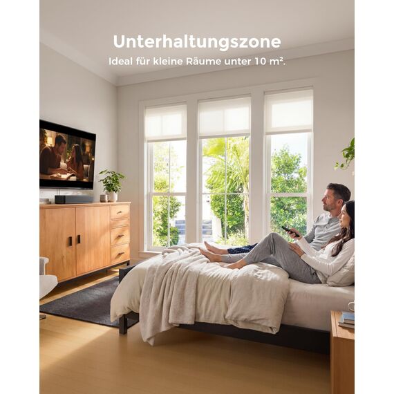 ULTIMEA 2.1 Soundbar für TV Geräte mit integriertem Subwoofer, APP-Steuerung, 132W All-in-One PC Soundbar für Gaming, TV Lautsprecher mit Verstellbarem Bass, Bluetooth® 5.4, Opt/AUX, Poseidon M20 Pro