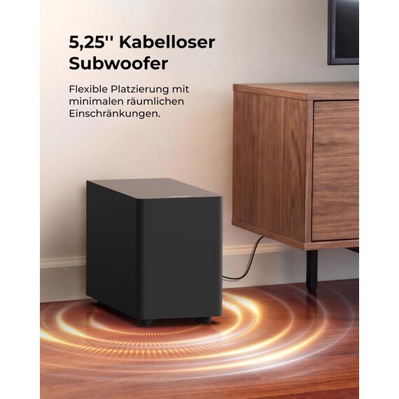 ULTIMEA Soundbar mit kabellosem Subwoofer, VoiceMX & BassMX, App-Steuerung, Bluetooth 6.0, 2.1ch Soundbar für TV Geräte, Einstellbarer Bass, HDMI, Optisch, Poseidon M30, 2026