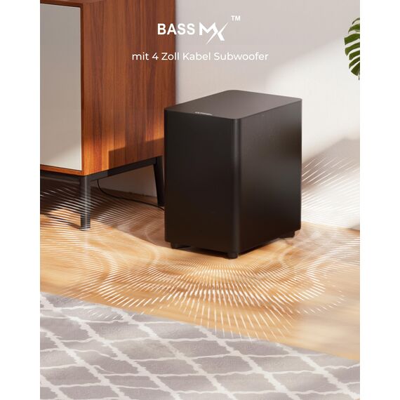ULTIMEA 7.1 Soundbar für TV Geräte, Dolby Atmos Surround Sound System mit 4 Surround Lautsprechern, TV Soundbar mit Subwoofer für Heimkino Soundsystem, App, HDMI eARC, Bluetooth 5.3, Aura A60