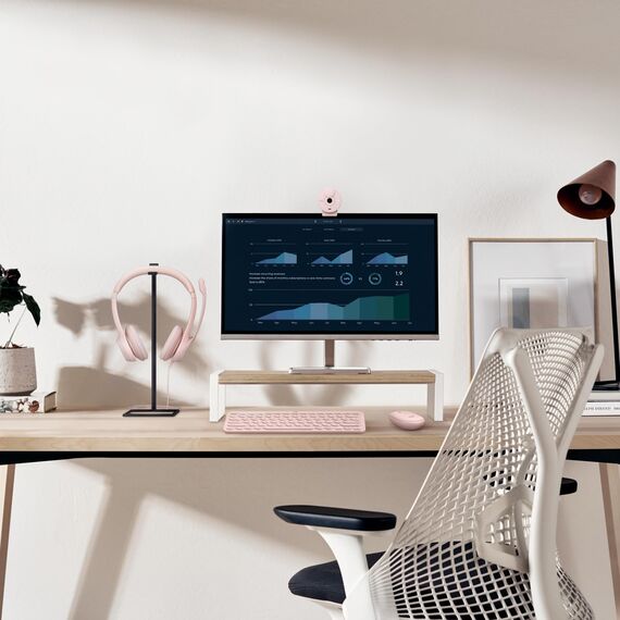 Logitech Pebble Keys 2 K380s, kabellose Multi-Device Bluetooth-Tastatur mit anpassbaren Sondertasten, schlank - mobil, Easy-Switch für Windows, macOS, iPadOS, Android, ChromeOS, Deutsches QWERTZ,Rosa