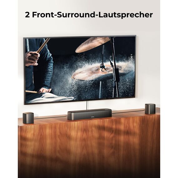 ULTIMEA 7.1-Kanal Surround Sound System mit Subwoofer, 4 Surround-Lautsprechern, mit Dolby Atmos, VoiceMX, BassMX, 420 W, Soundbar für TV-Geräte, HDMI eARC, App-Steuerung, Aura A60 Pro, Modell 2026