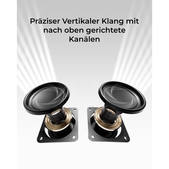 ULTIMEA Soundbar 3.1.2-Kanal-Surround-Sound-System für Fernseher mit 6,5-Zoll-Subwoofer, Soundbar für TV-Geräte mit Subwoofer für Heimkino, BT 5.4, HDMI eARC, Skywave F30 Boom