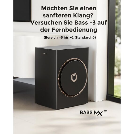 ULTIMEA 5.1.2 Soundbar mit Dolby Atmos, Surround Sound System für TV mit 2 Surround-Lautsprechern, App Steuerung, Soundbar mit 6,5'' Subwoofer für Heimkino, Bluetooth® 5.4, HDMI eARC, Skywave F40 Boom
