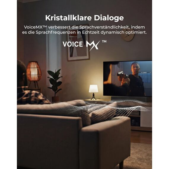 ULTIMEA Soundbar mit kabellosem Subwoofer, VoiceMX & BassMX, App-Steuerung, Bluetooth 6.0, 2.1ch Soundbar für TV Geräte, Einstellbarer Bass, HDMI, Optisch, Poseidon M30, 2026