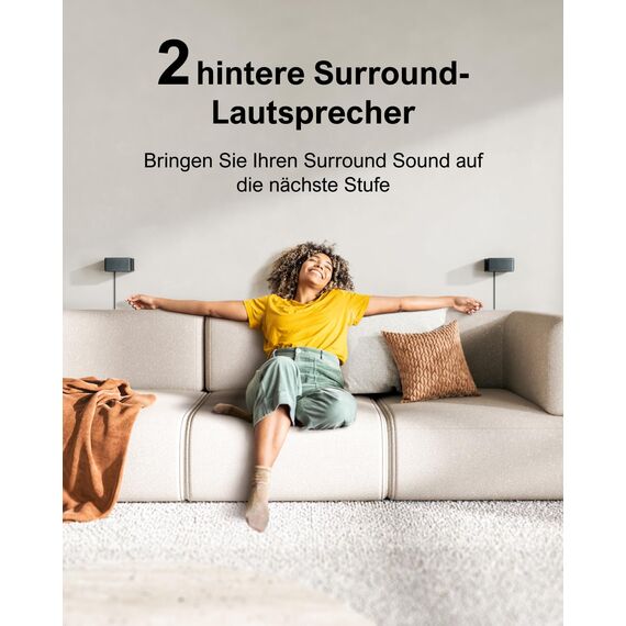 ULTIMEA 7.1 Soundbar für TV Geräte, Spitzenleistung 410W, Virtuelle Surround Sound System mit App, 6,5" Wireless Subwoofer, 4 kabelgebundene Surround-Lautsprecher, Soundsystem Heimkino, Poseidon D70
