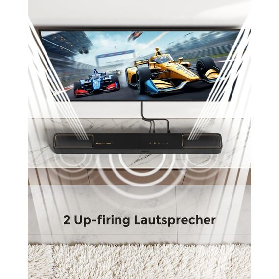 ULTIMEA 5.1.2 Soundbar mit Dolby Atmos, Surround Sound System für TV mit 2 Surround-Lautsprechern, App Steuerung, Soundbar mit 6,5'' Subwoofer für Heimkino, Bluetooth® 5.4, HDMI eARC, Skywave F40 Boom