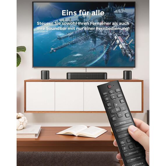 ULTIMEA 7.1 Soundbar für TV Geräte, Dolby Atmos Surround Sound System mit 4 Surround Lautsprechern, TV Soundbar mit Subwoofer für Heimkino Soundsystem, App, HDMI eARC, Bluetooth 5.3, Aura A60