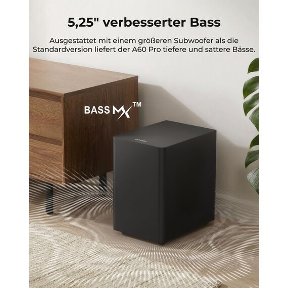 ULTIMEA 7.1-Kanal Surround Sound System mit Subwoofer, 4 Surround-Lautsprechern, mit Dolby Atmos, VoiceMX, BassMX, 420 W, Soundbar für TV-Geräte, HDMI eARC, App-Steuerung, Aura A60 Pro, Modell 2026