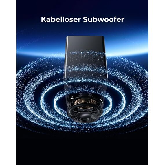 ULTIMEA 2.1 Soundbar mit kabellosem Subwoofer, Dolby Atmos, VoiceMX, BassMX, Soundbar für TV Geräte, 240W Spitzenleistung, App-Steuerung, HDMI eARC, Optisch, Bluetooth® 6.0, Poseidon M40, Modell 2026