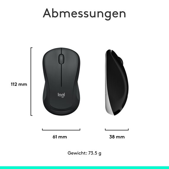 Logitech MK540 Advanced Kabellose Tastatur und Maus Combo - Schwarz + Norton 360 Deluxe 2024, Antivirensoftware für 3 Geräte